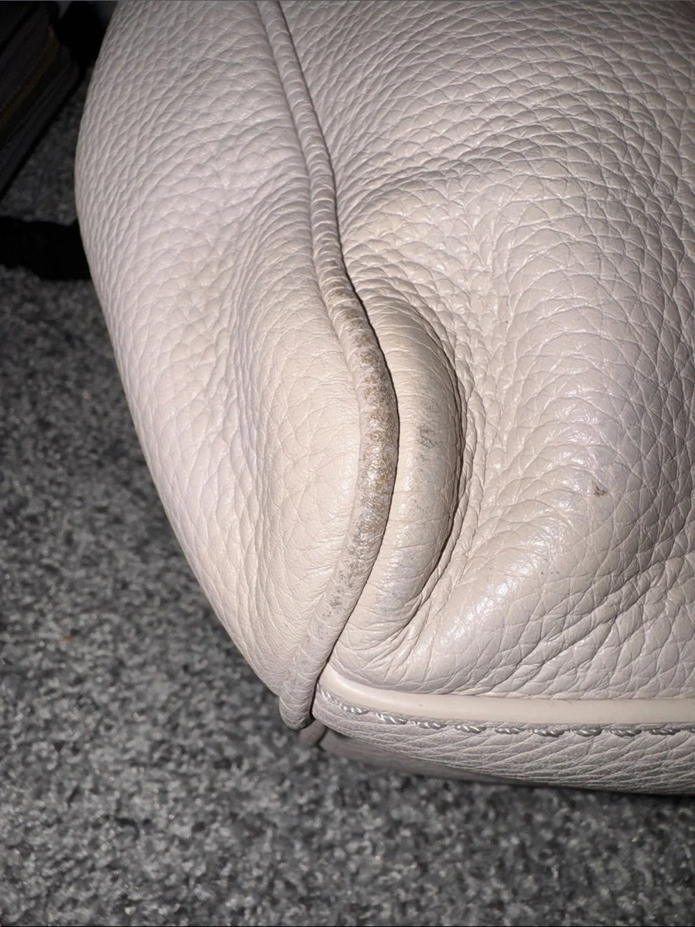kate spade pebbled leather tote in beige